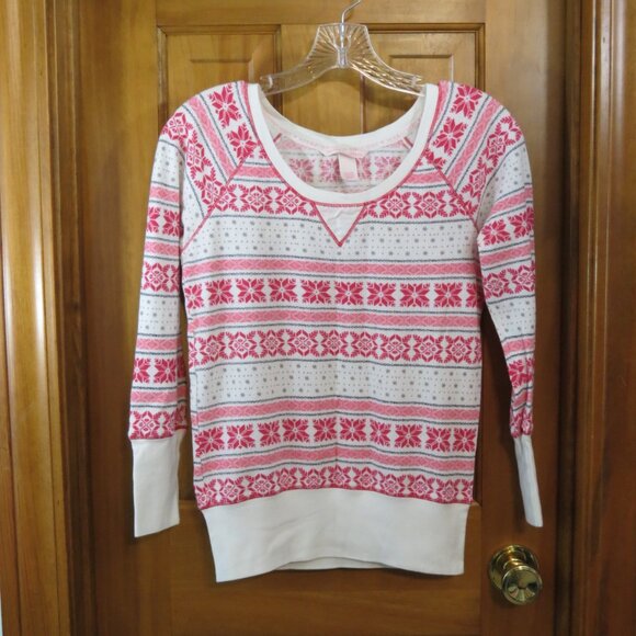 Victoria's Secret Long John PJs White/Pink/Grey Top & Bottom Size XS - Picture 4 of 10